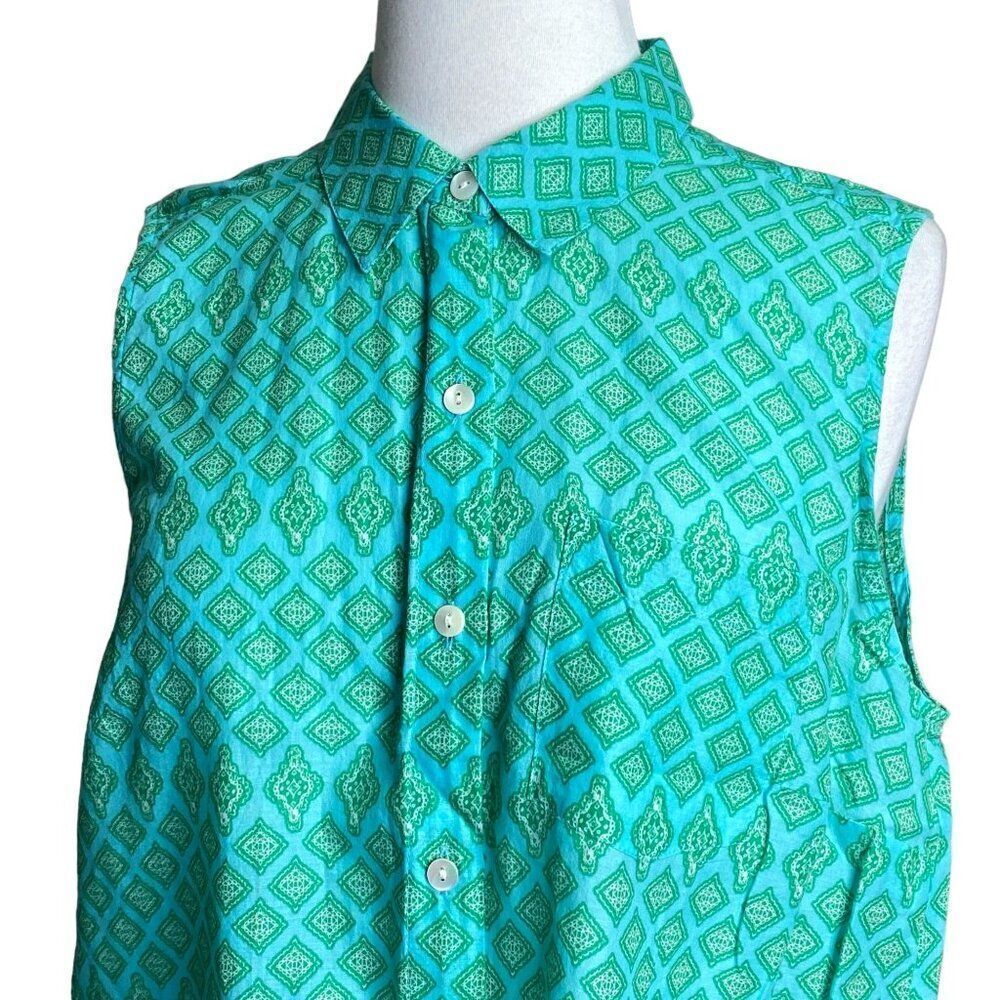 J.Jill Tie Front Sleeveless Top Medium - Picture 3 of 8